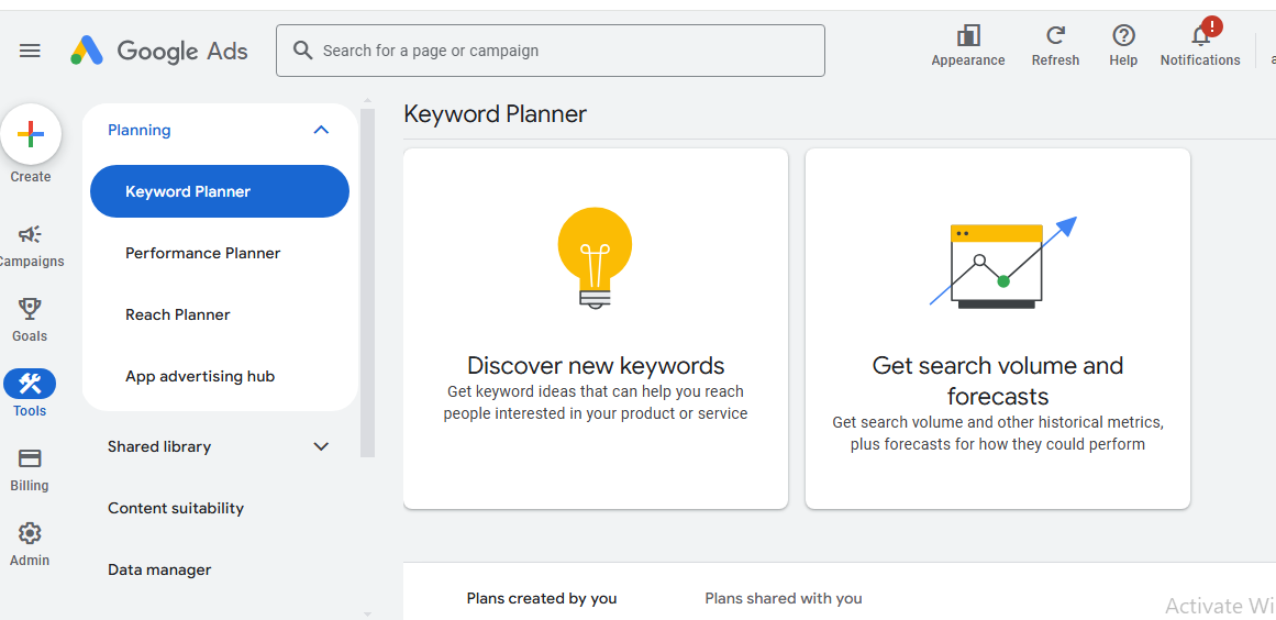 Google Keyword Planner