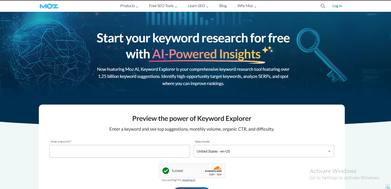 Moz Keyword Explorer